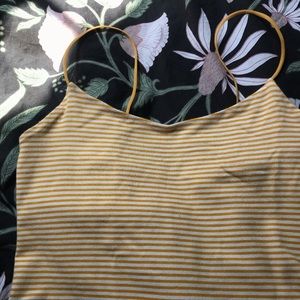 Super Soft Orange Striped Cami / Tank